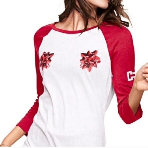 Top Only 💖PINK Victoria Secret pajama Sleep Shirt - Picture 1 of 9